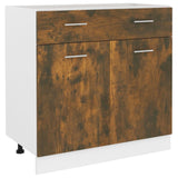 Drawer Bottom Cabinet Lyon Smoked Oak 80x46x81.5 cm Engineered Wood - Front View