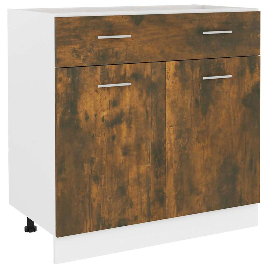 Drawer Bottom Cabinet "Lyon" Smoked Oak 80x46x81.5 cm