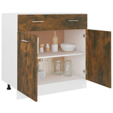 Drawer Bottom Cabinet Lyon Smoked Oak 80x46x81.5 cm Engineered Wood - Top-Down View