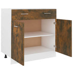 Drawer Bottom Cabinet "Lyon" Smoked Oak 80x46x81.5 cm