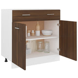 Drawer Bottom Cabinet Lyon Brown Oak 80x46x81.5 cm Engineered Wood