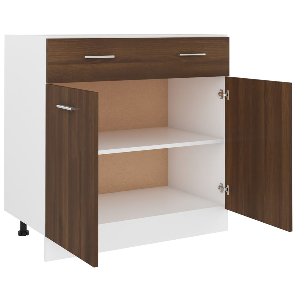 Drawer Bottom Cabinet Lyon Brown Oak 80x46x81.5 cm Engineered Wood