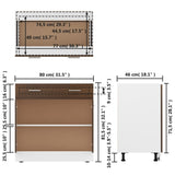 Drawer Bottom Cabinet Lyon Brown Oak 80x46x81.5 cm Engineered Wood - Extra Image
