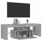 TV Cabinet with LED Lights Grey Sonoma 120x35x40 cm