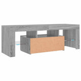 TV Cabinet with LED Lights Grey Sonoma 120x35x40 cm - Extra Image