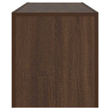 TV Cabinet with LED Lights Brown Oak 120x35x40 cm