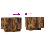 TV Cabinet Smoked Oak 100x35x40 cm Engineered Wood - Close-Up Angle