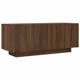 TV Cabinet Brown Oak 100x35x40 cm Engineered Wood - Front View