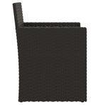 3 Piece Outdoor Sofa Set with Cushions Black Poly Rattan