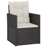 4 Piece Outdoor Lounge Set with Cushions Poly Rattan Black
