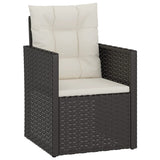 4 Piece Outdoor Lounge Set with Cushions Poly Rattan Black - Side View