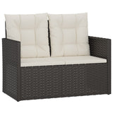 4 Piece Outdoor Lounge Set with Cushions Poly Rattan Black - Top-Down View