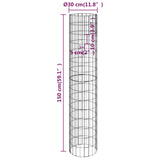 Circular Gabion Pole Galvanised Steel ?0x150 cm