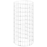 Circular Gabion Pole Galvanised Steel Ø50x100 cm - Front View