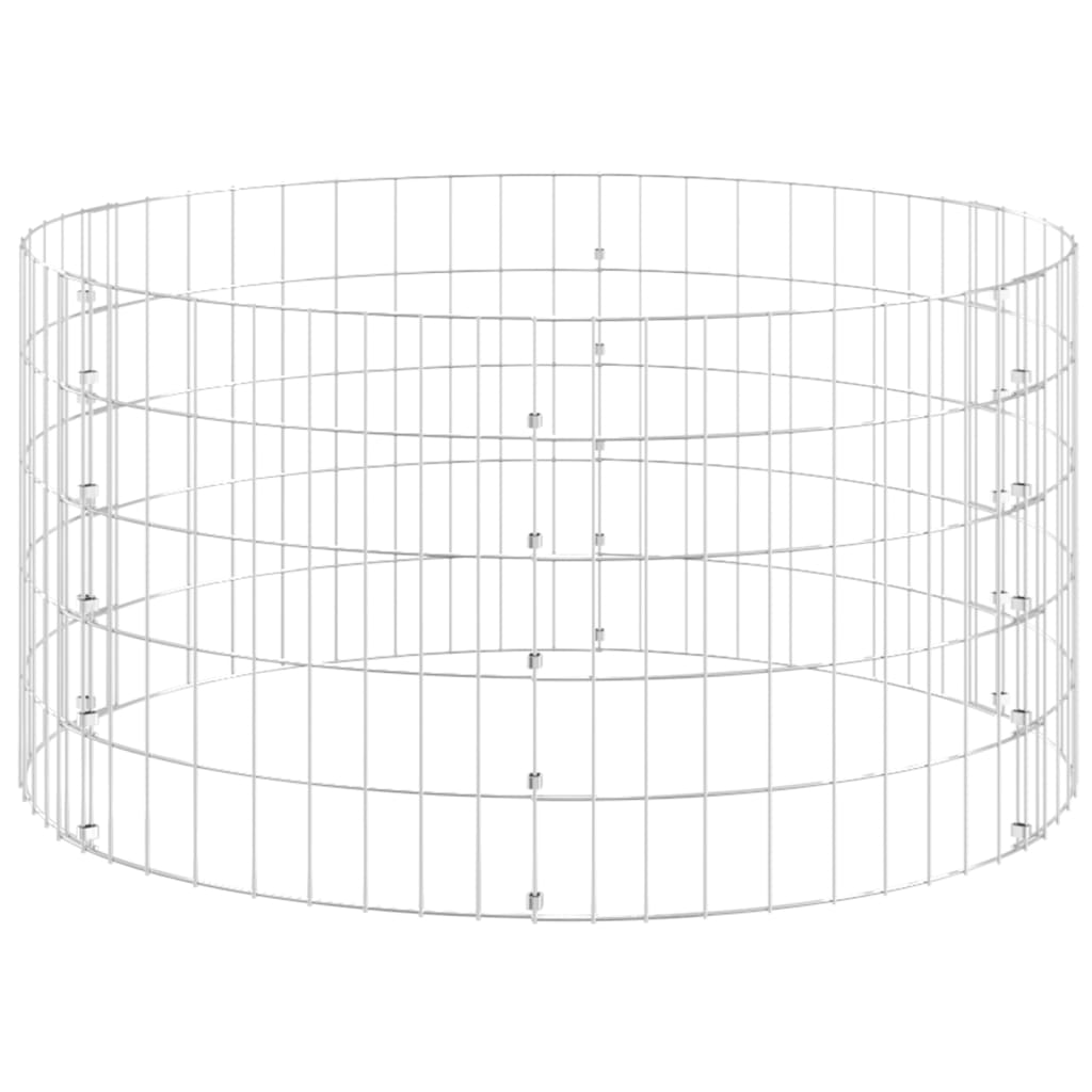 Circular Gabion Pole Galvanised Steel ?00x50 cm