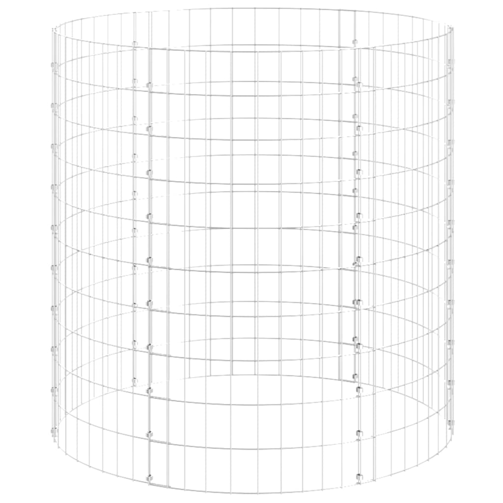 Circular Gabion Pole Galvanised Steel ?00x100 cm