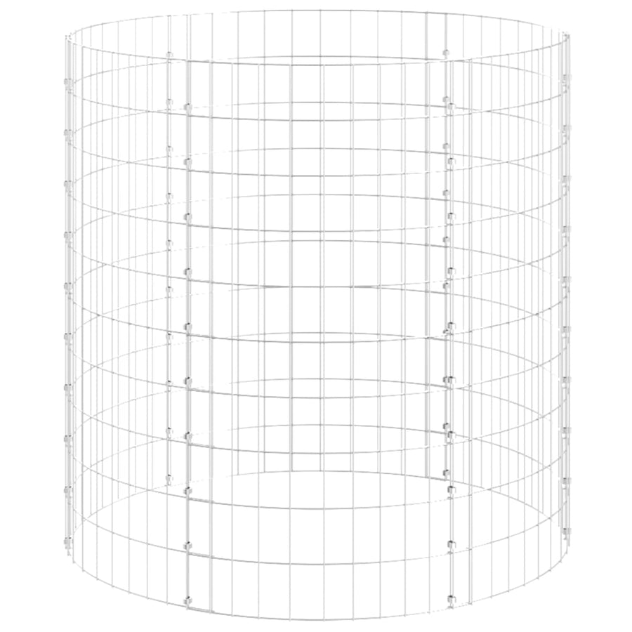 Circular Gabion Pole Galvanised Steel ?00x100 cm