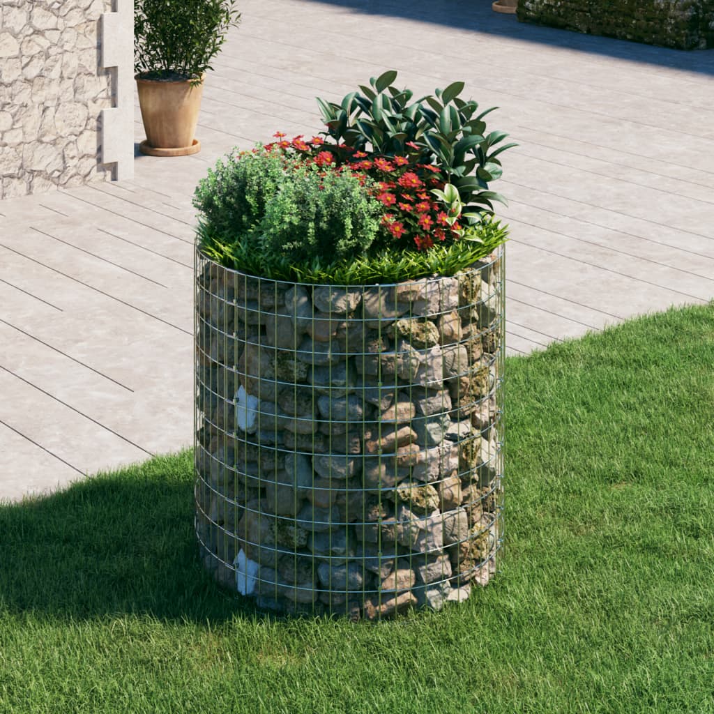 Circular Gabion Pole Galvanised Steel ?00x100 cm