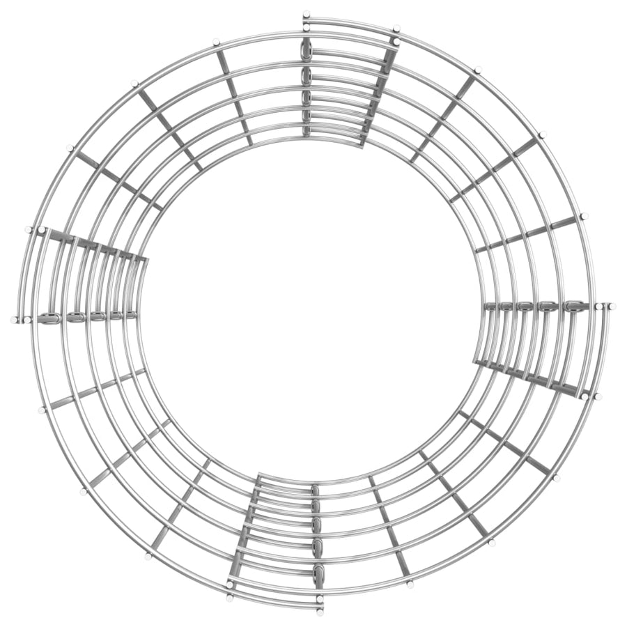 Circular Gabion Raised Beds 3 pcs Galvanised Steel Ø30x50 cm