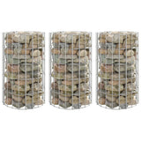 Circular Gabion Raised Beds 3 pcs Galvanised Steel Ø30x50 cm