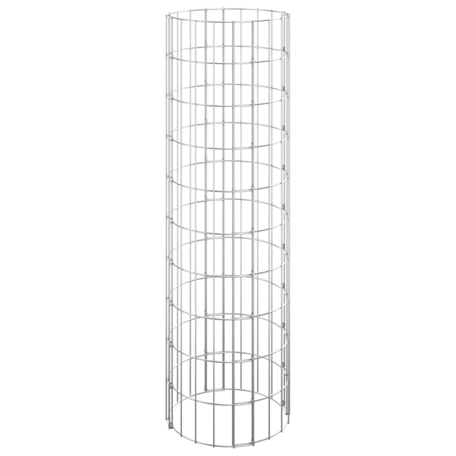 Circular Gabion Raised Beds 3 pcs Galvanised Steel Ø30x100 cm