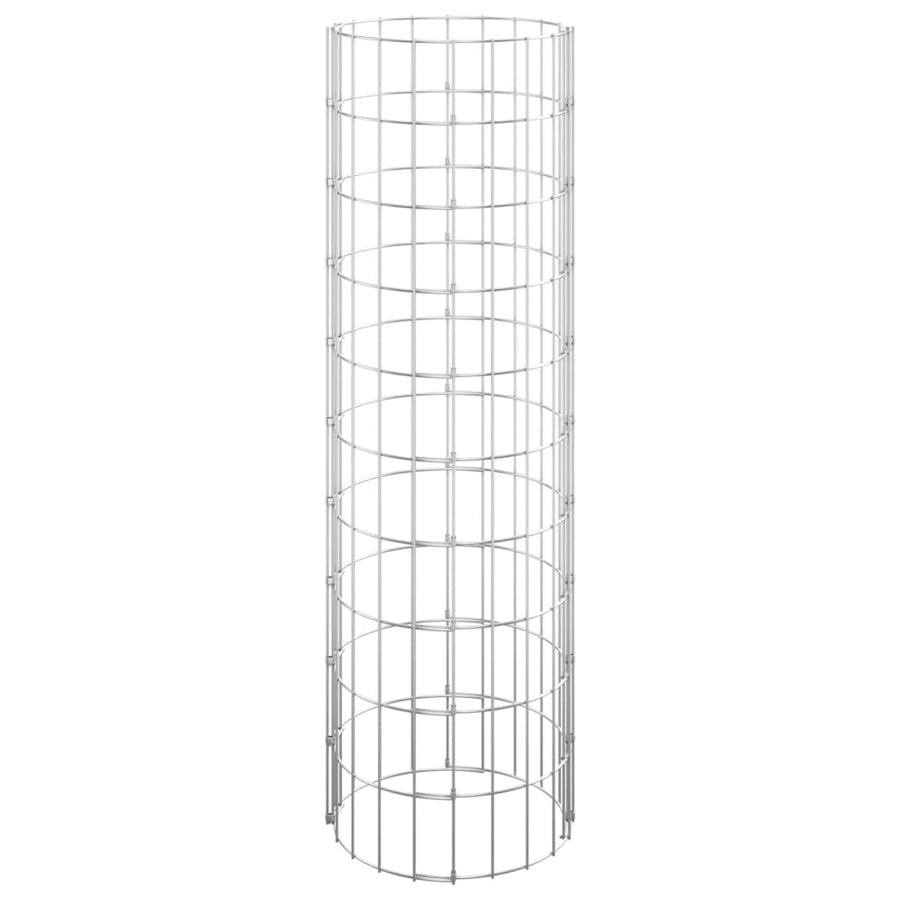 Circular Gabion Raised Beds 3 pcs Galvanised Steel Ø30x100 cm
