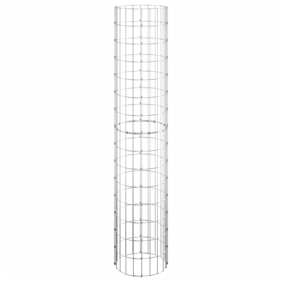 Circular Gabion Raised Beds 3 pcs Galvanised Steel Ø30x150 cm