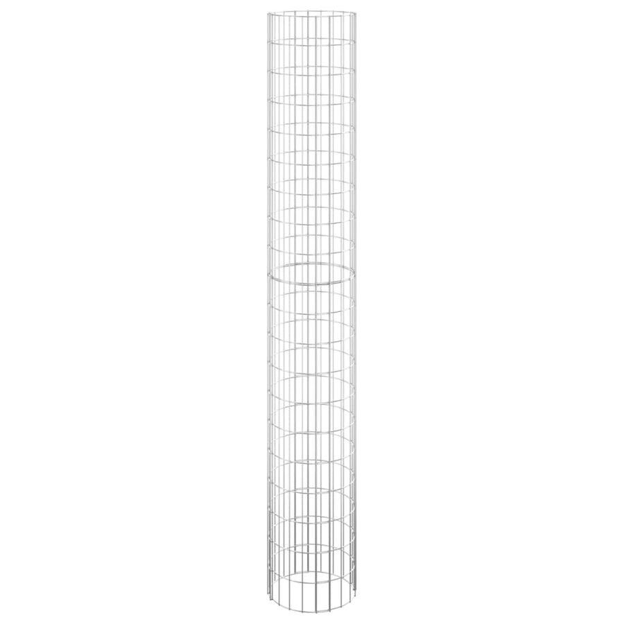 Circular Gabion Raised Beds 3 pcs Galvanised Steel Ø30x200 cm