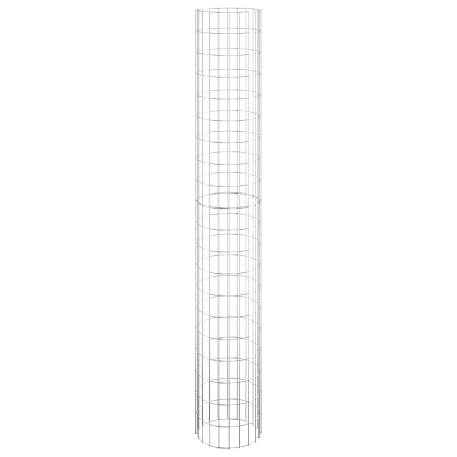 Circular Gabion Raised Beds 3 pcs Galvanised Steel Ø30x200 cm