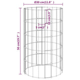 Circular Gabion Raised Beds 4 pcs Ø30x50/100/150/200 cm - 45-Degree Angle