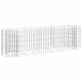 Gabion Raised Bed Galvanised Iron 190x50x50 cm - Front View