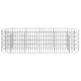 Gabion Raised Bed Galvanised Iron 190x50x50 cm - Top-Down View