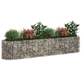 Gabion Raised Bed Galvanised Iron 260x50x50 cm - Side View