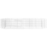 Gabion Raised Bed Galvanised Iron 260x50x50 cm - Top-Down View