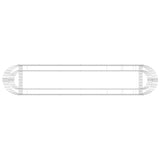 Gabion Raised Bed Galvanised Iron 260x50x50 cm - Rear View