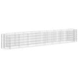 Gabion Raised Bed Galvanised Iron 330x50x50 cm - Front View