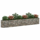Gabion Raised Bed Galvanised Iron 330x50x50 cm - Side View