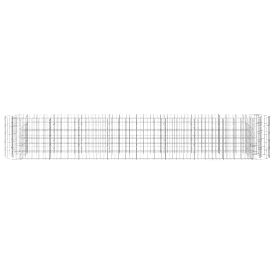 Gabion Raised Bed Galvanised Iron 330x50x50 cm