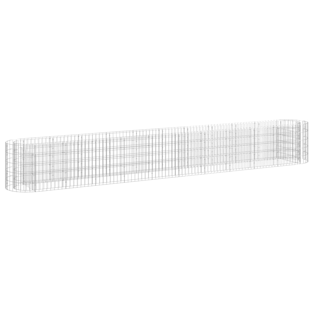 Gabion Raised Bed Galvanised Iron 400x50x50 cm