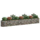 Gabion Raised Bed Galvanised Iron 400x50x50 cm - Side View