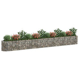 Gabion Raised Bed Galvanised Iron 470x50x50 cm - Side View