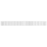 Gabion Raised Bed Galvanised Iron 540x50x50 cm - Top-Down View