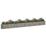 Gabion Raised Bed Galvanised Iron 610x50x50 cm - Side View