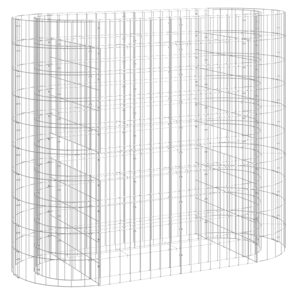 Gabion Raised Bed Galvanised Iron 120x50x100 cm