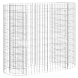 Gabion Raised Bed Galvanised Iron 120x50x100 cm - Front View