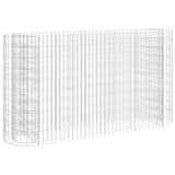 Gabion Raised Bed Galvanised Iron 190x50x100 cm - Front View