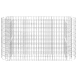 Gabion Raised Bed Galvanised Iron 190x50x100 cm - Side View