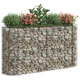 Gabion Raised Bed Galvanised Iron 190x50x100 cm - Close-Up Angle
