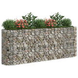 Gabion Raised Bed Galvanised Iron 260x50x100 cm - Close-Up Angle