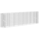 Gabion Raised Bed Galvanised Iron 330x50x100 cm - Front View